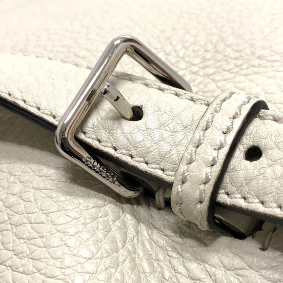 GUCCI Authentic White Leather Bamboo Backpack main image 16